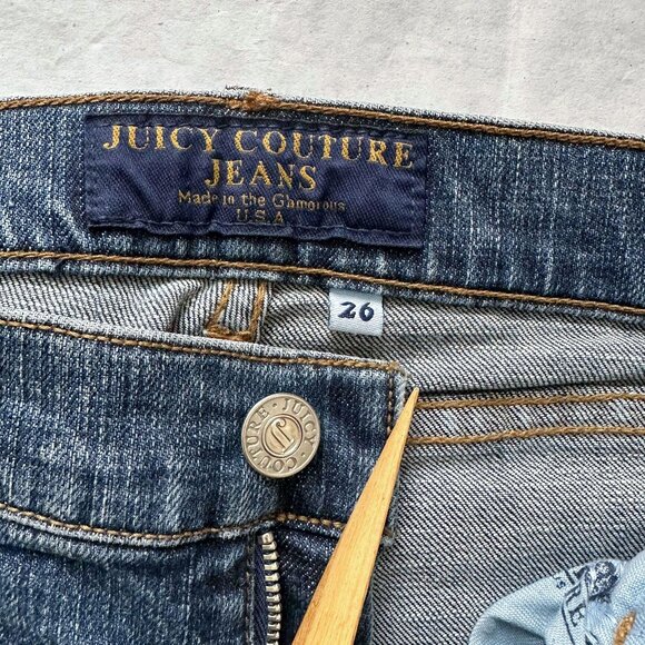 Juicy Couture low rise long bootcut jeans Sz 26 - Picture 5 of 6